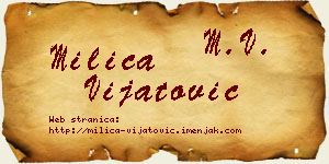 Milica Vijatović vizit kartica